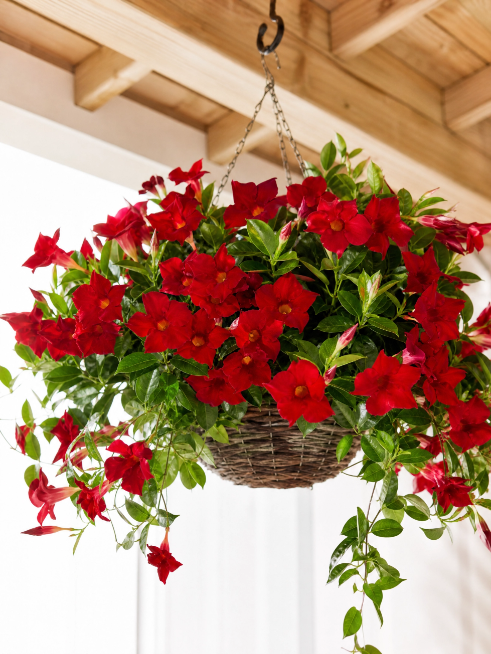 Muda de Dipladenia - A Trepadeira dos Sonhos - Flores Vermelho Veludo - Imagem 3