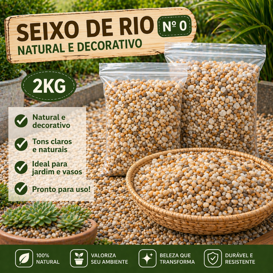 SEIXO DE RIO Nº 0 – NATURAL E DECORATIVO