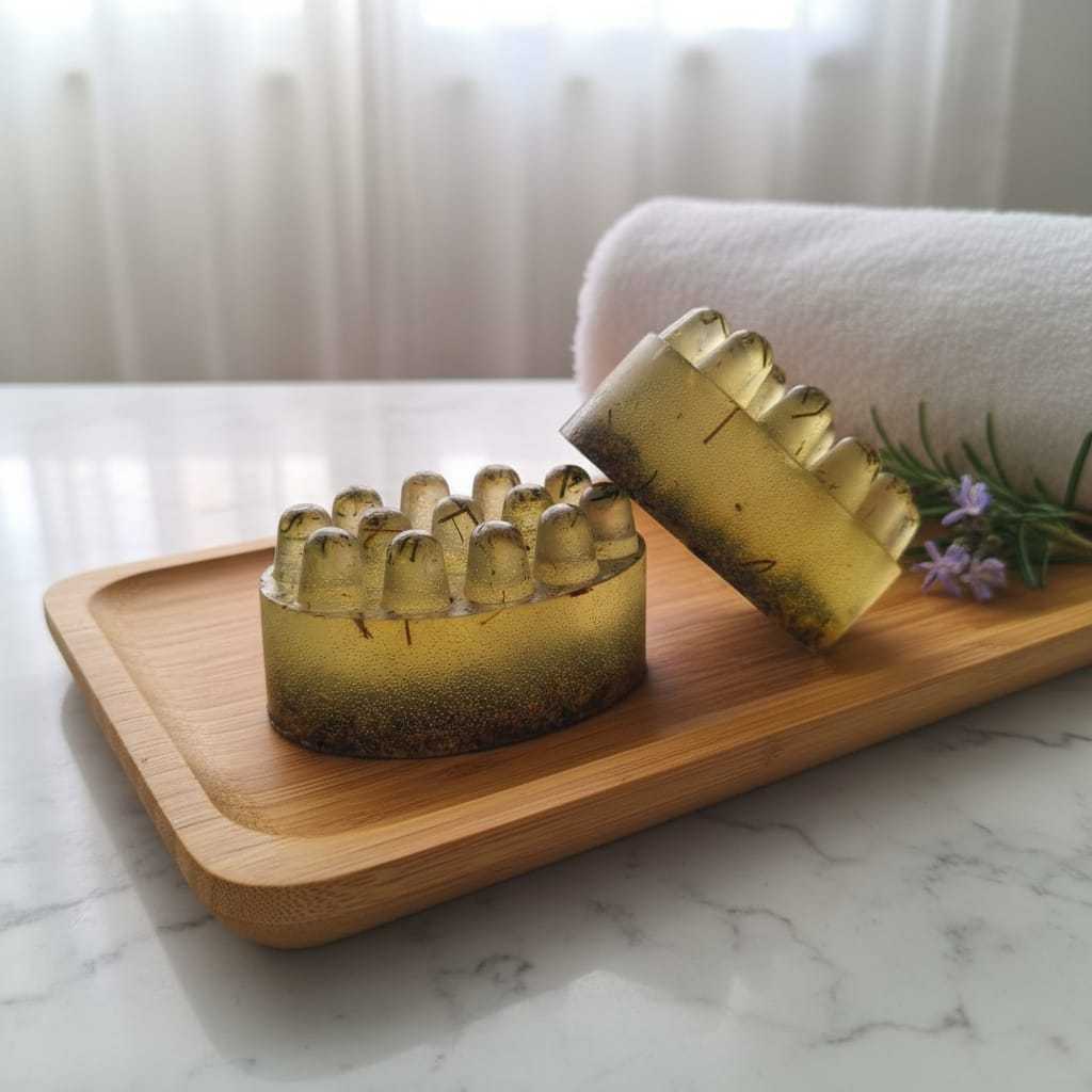 SABONETE TERAPÊUTICO MASSAGEADOR – ALECRIM & CAMOMILA - Imagem 2