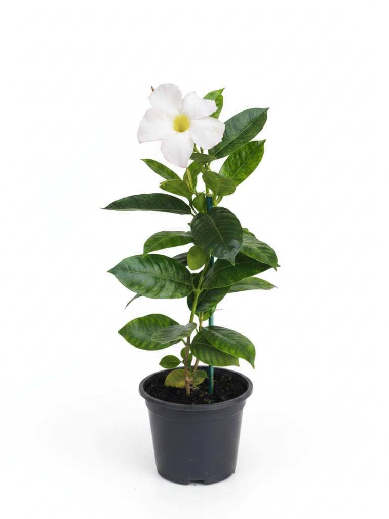 Muda de Dipladenia - A Trepadeira dos Sonhos - Flores Brancas